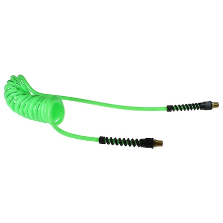 Flexcoil 1/4 ID X 15’ 1/4 MPT Rigid Neon Green
